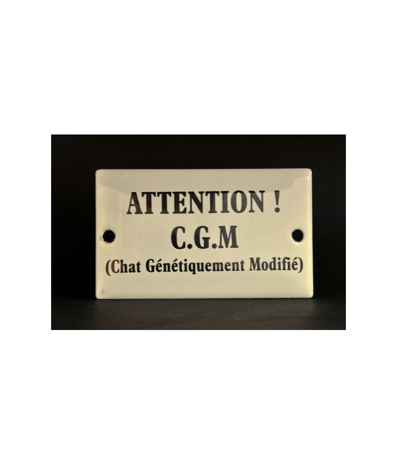 ART-AG60~AttentionCGMChat-Plaqueémaillée