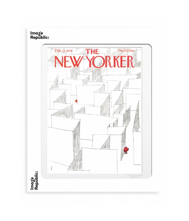 40x50 cm The New Yorker 181 Weber Labyrinth Of Hearts 47731 - Affiche Image Republic