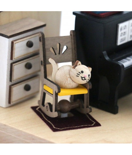 Cat Play Piano - Swaying Music Box - Wooderful life