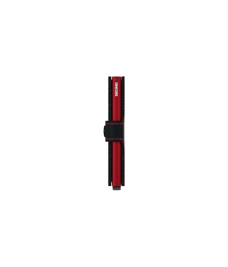 Miniwallet Secrid - Matte Black & Red