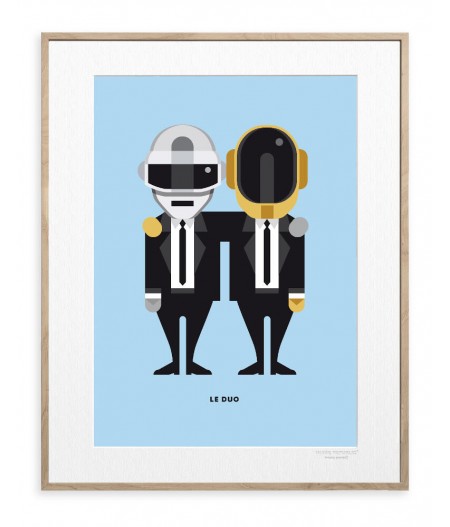 30x40 Cm Le Duo Solo 10 Daft Punk - Image Republic