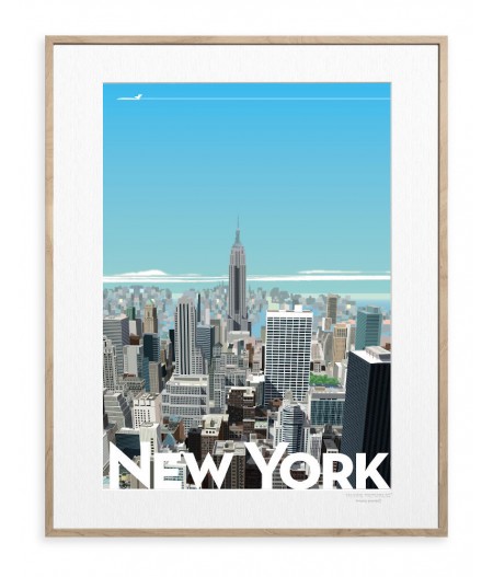40x50 cm Monsieur Z New York Vintage - Affiche Image Republic