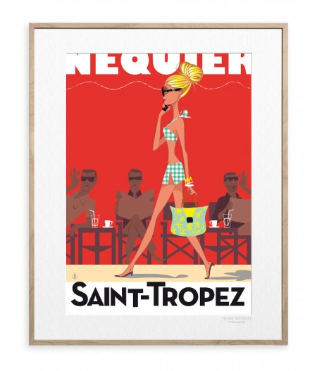 40x50 cm Monsieur Z Saint Tropez - Affiche Image Republic
