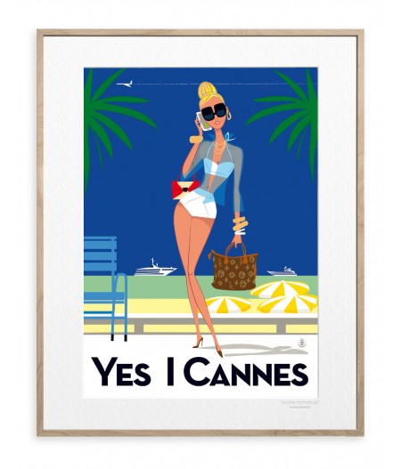 40x50 cm Monsieur Z Yes I Cannes - Affiche Image Republic