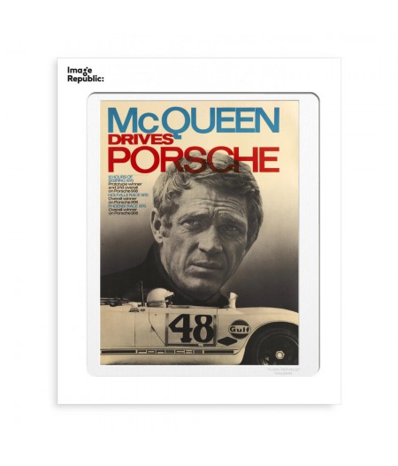 40x50 cm La Galerie McQueen Porsche - Affiche Image Republic