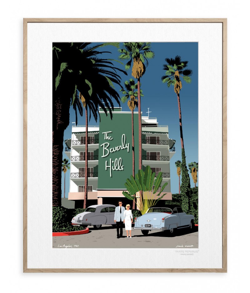 30x40 cm Paulo Mariotti Beverly Hills- Affiche Image Republic