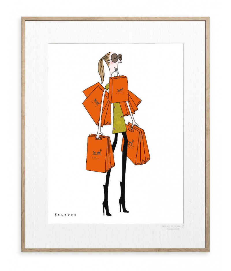 30x40 cm Soledad Sac Orange - Affiche Image Republic