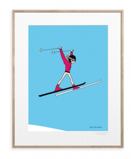 30x40 cm Soledad Saut Ski - Affiche Image Republic
