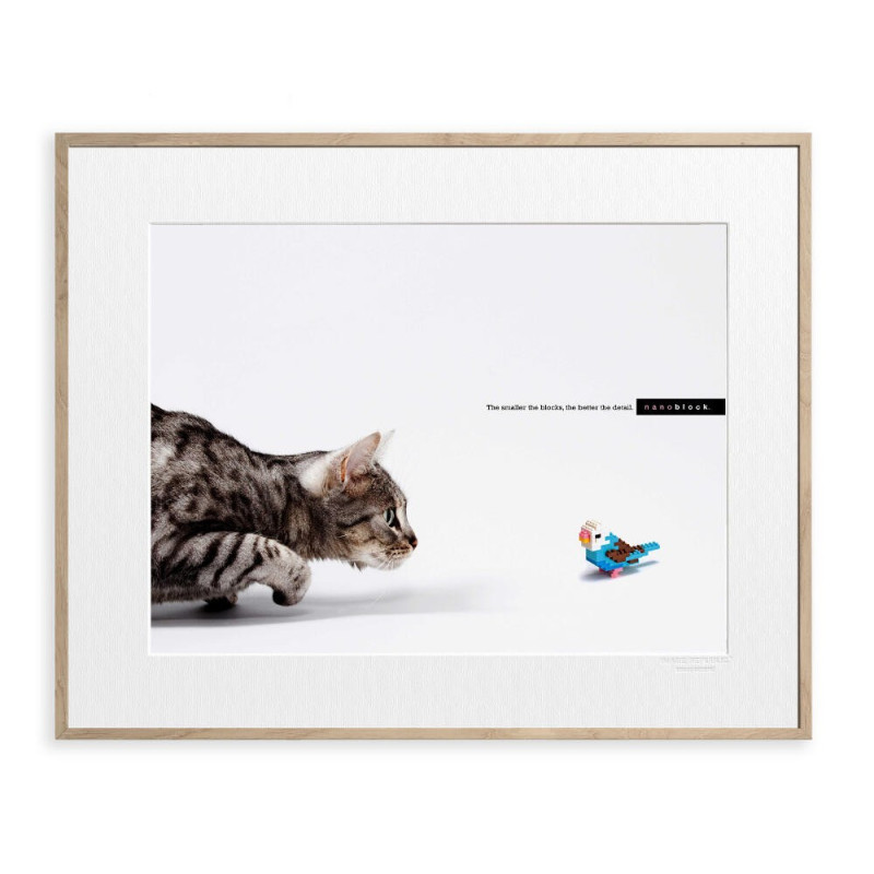 30x40 cm Affiche ADV Nanoblock Chat - Image Republic