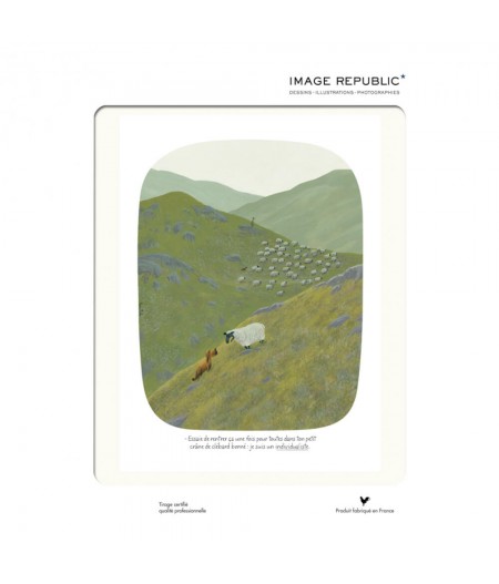 30x40 cm Voutch Mouton individualiste - Affiche Image Republic