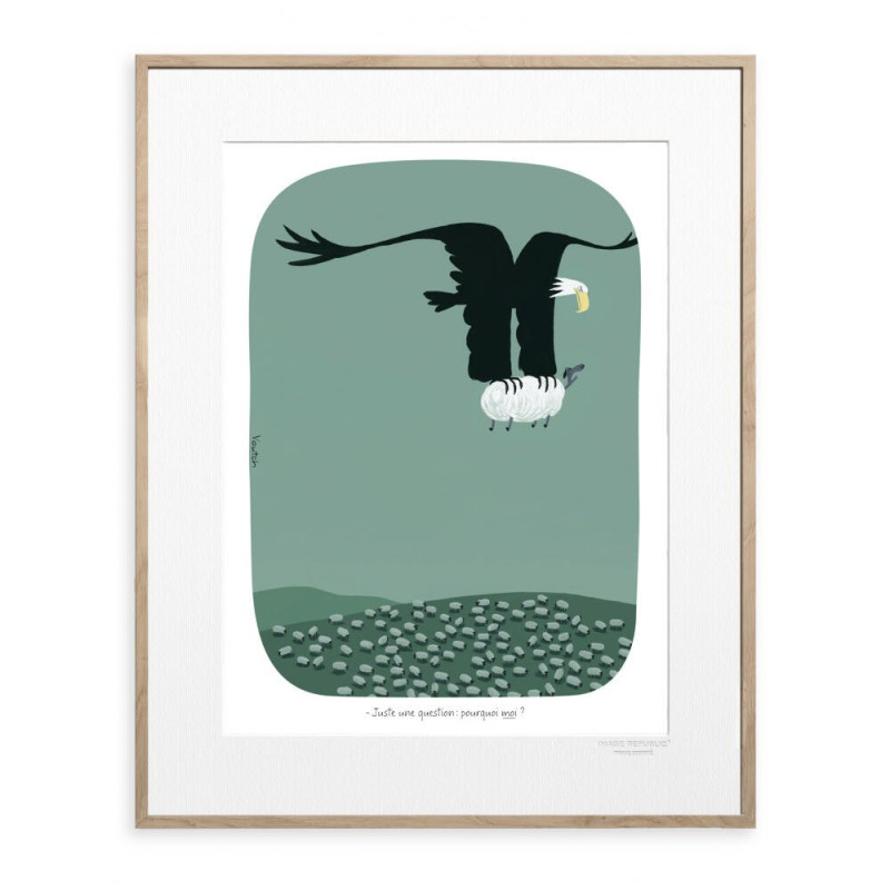 30x40 cm Voutch Pourquoi moi ? - Affiche Image Republic