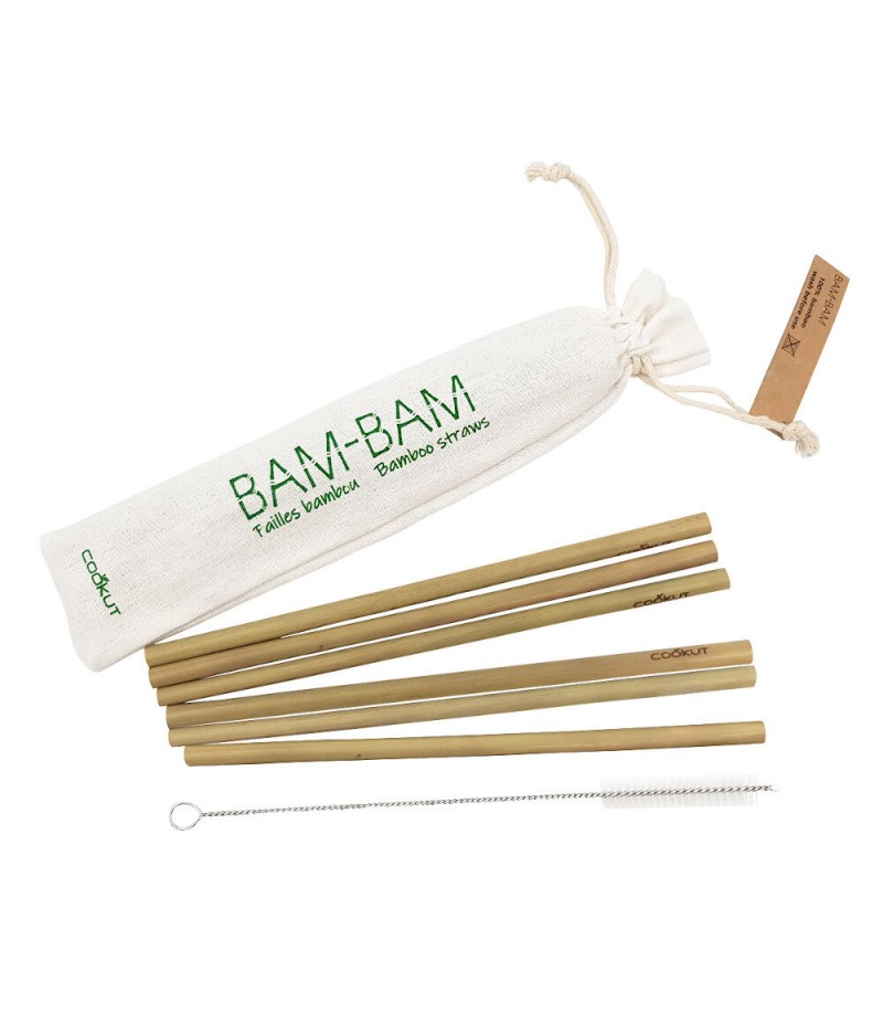 Sachets de 6 pailles bambou - Cookut