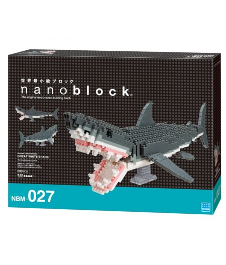 Nanoblock Great White Shark Animals Deluxe