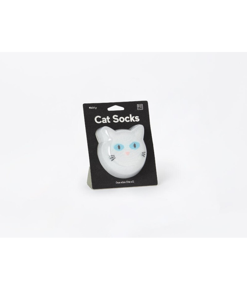 Chaussettes Chat, blanc - DOIY Cat Socks