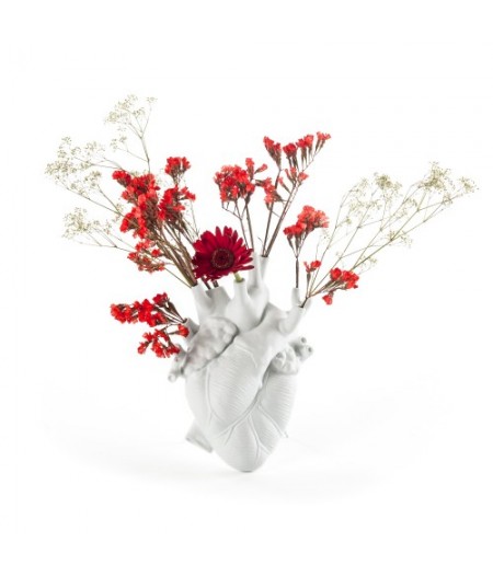 Love In Bloom Seletti Vase en porcelaine - Porcelain Heart Vase