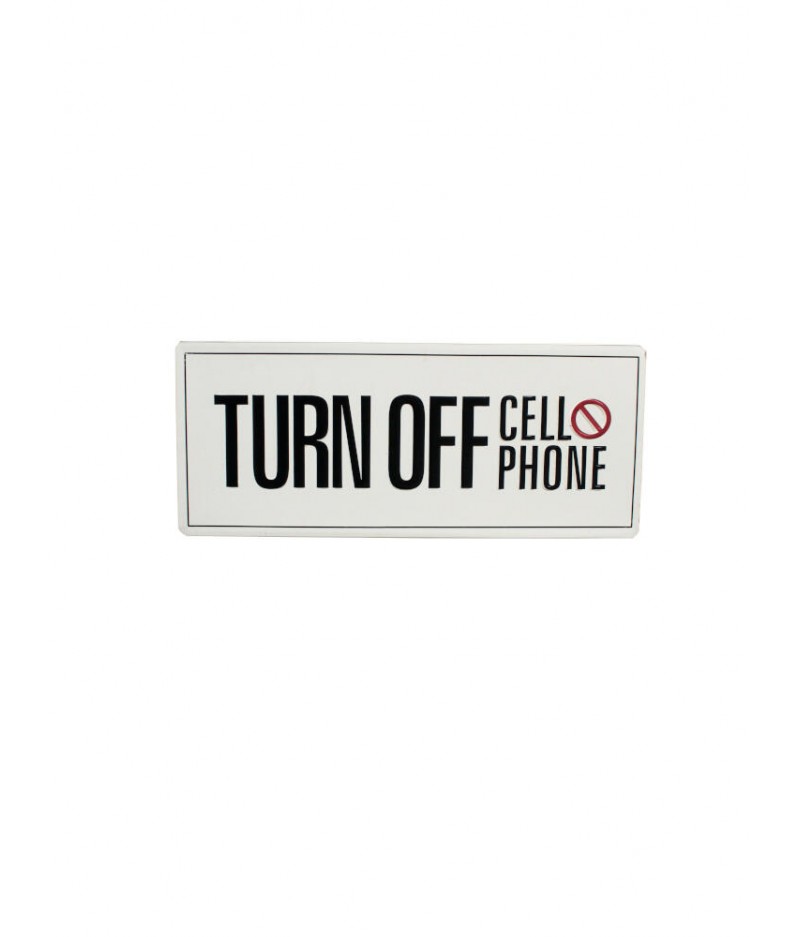 Plaque métal 'Turn off cell phone'   Chehoma