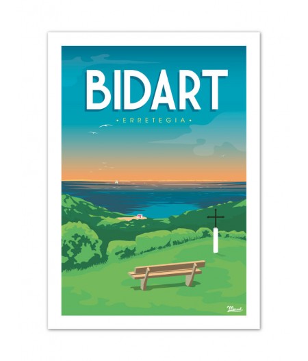 Affiches originales Marcel BIDART Erretegia 50cm x 70cm 350 g/m²