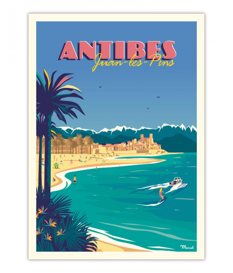 Affiches Marcel Small Edition - ANTIBES Juan-les-Pins 30x40cm 350 g/m²