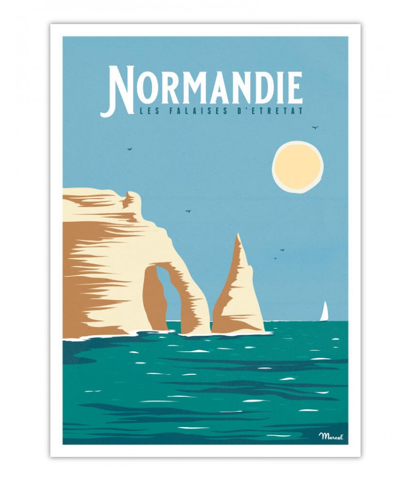 Affiches Marcel Small Edition - Normandie Falaises d’Etretat 30x40cm 350 g/m²