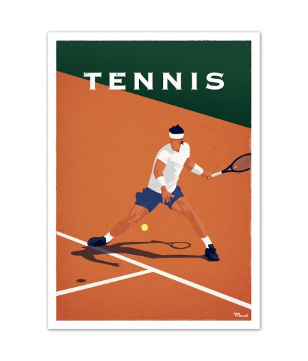 Affiches Marcel Small Edition - TENNIS 30cm x 40cm 350 g/m²