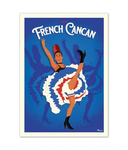 Affiches Marcel Small Edition - PARIS French Cancan 30cm x 40cm 350 g/m²