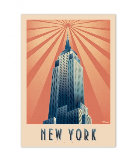 Affiches Marcel Small Edition - NEW YORK EMPIRE STATE BUILDING 30cm x 40cm 350 g/m²