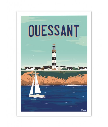 Affiches Marcel Small Edition - OUESSANT 30cm x 40cm 350 g/m²