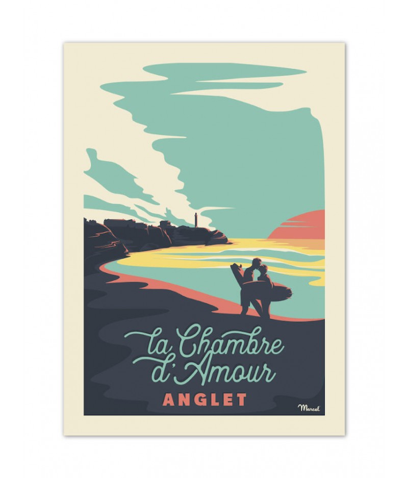 Affiches Marcel Small Edition - ANGLET Chambre dAmour 30cm x 40cm 350 g/m²