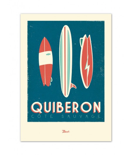 Affiches Marcel Small Edition - QUIBERON Surfboards 30cm x 40cm 350 g/m²