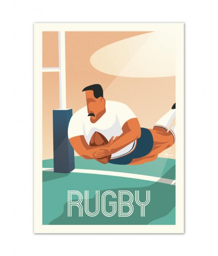 Affiches Marcel Small Edition - LE RUGBY 30cm x 40cm 350 g/m²