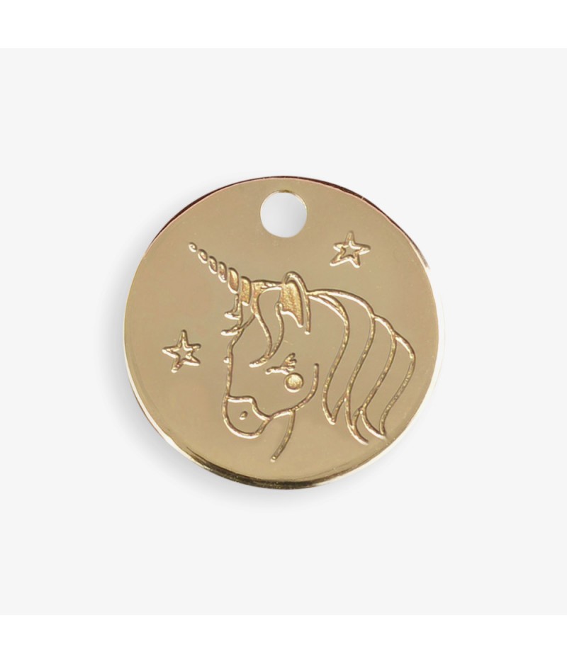 Médaille dorée Licorne Unicorn - Le Bijou de Mimi