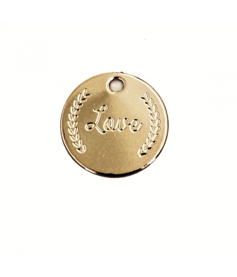 Médaille dorée Mot Love - Le Bijou de Mimi