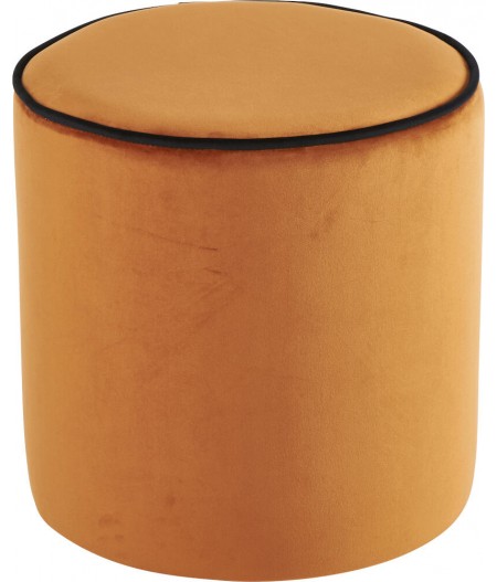 Pouf Orange brulé / noir 40x40cm Countra - Athezza