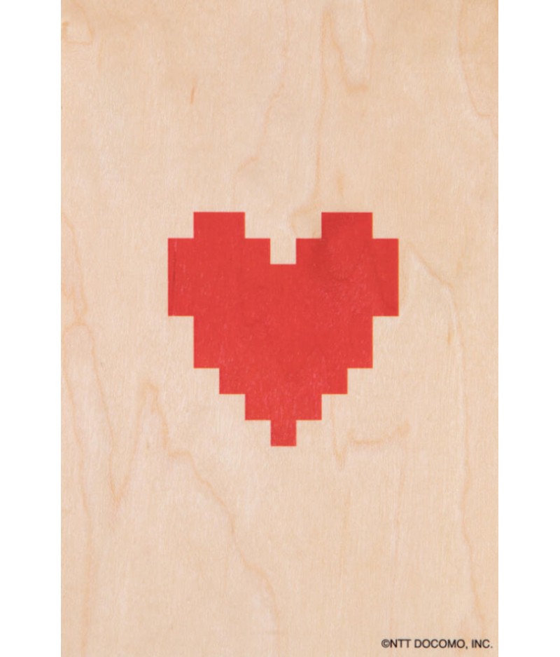 Cartes Postales en bois Woodhi - Emoji Heart
