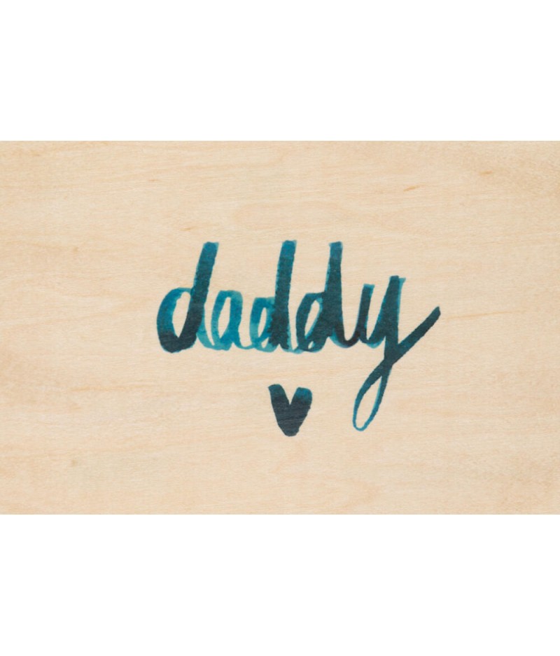 Cartes Postales en bois Woodhi - Painted Words Daddy