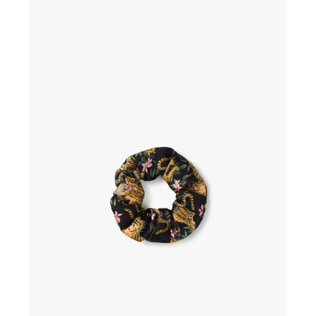 Chouchous Black Lazy Jungle & Hearts Scrunchies - Wouf