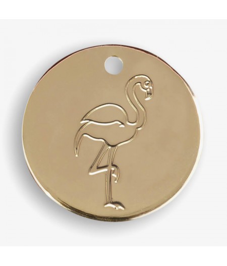 Médaille dorée Flamant - Le Bijou de Mimi