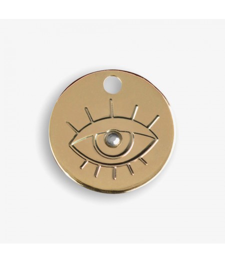 Médaille dorée Eye Oeil - Le Bijou de Mimi