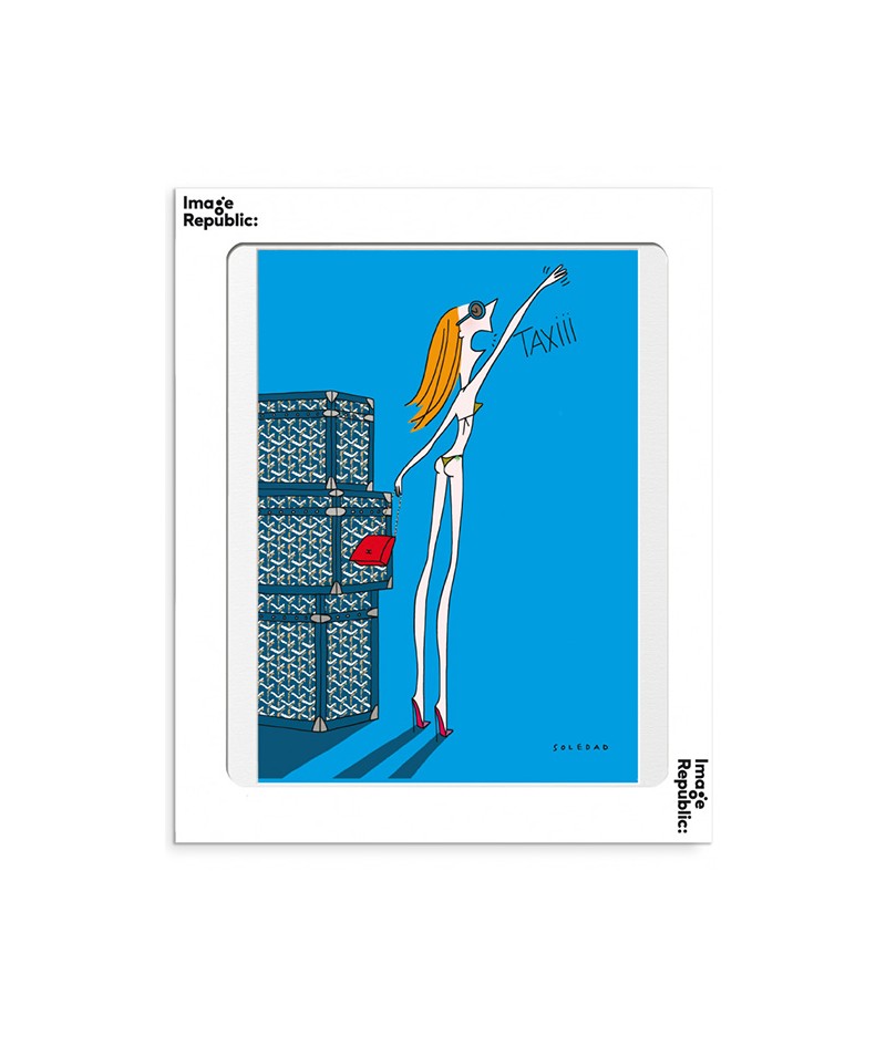 10.5x15 Soledad Taxi - Carte Postale double avec enveloppe - Image Republic