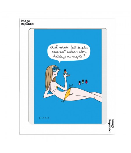 10.5x15 Soledad Vernis - Carte Postale double avec enveloppe - Image Republic