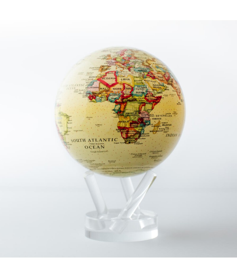 Globe tournant 4.5 pouces Political Map Yellow MOVA Globes