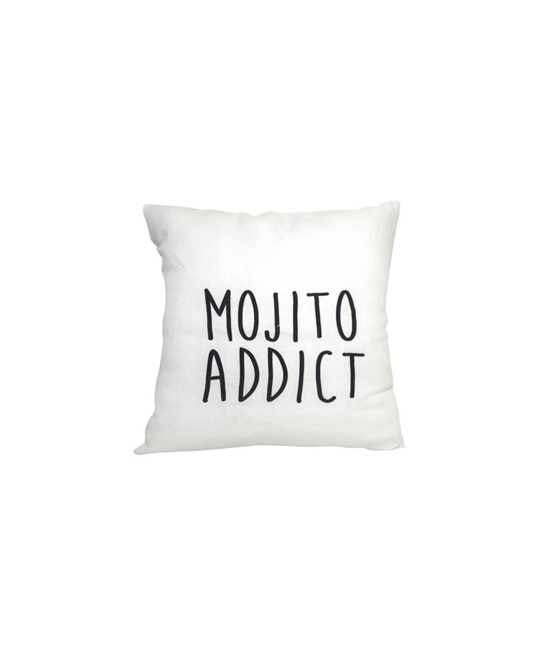 Coussin en lin 45x45cm Mojito addict by L’Ornitho