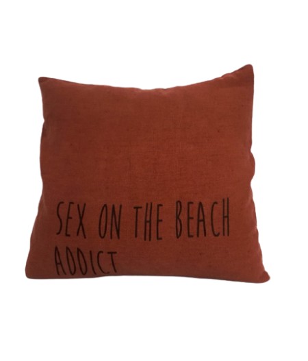 Coussin en lin 45x45cm Sex on the beach by L’Ornitho
