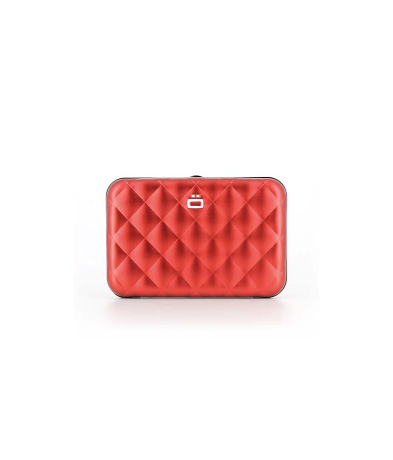 Porte-Carte Quilted Button OGON - Red