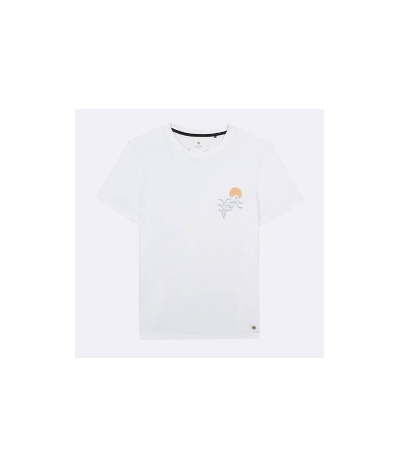 Arcy T-Shirt Coton - Blanc - WHI00 -  Vagues & Sunset  FAGUO