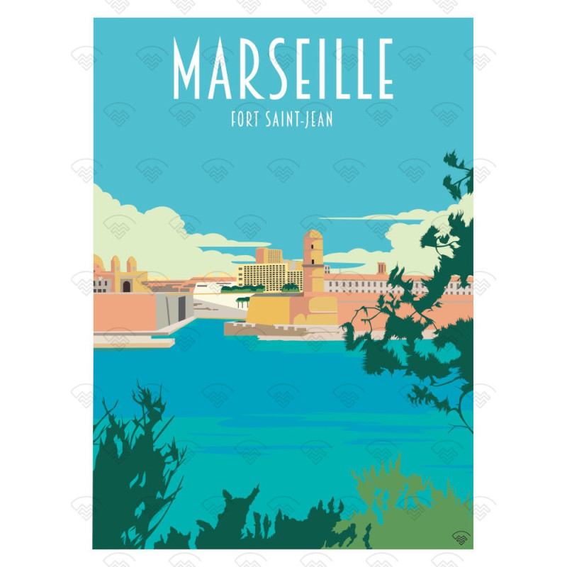 Affiche Maison Landolfi - Marseille - Fort Saint-Jean