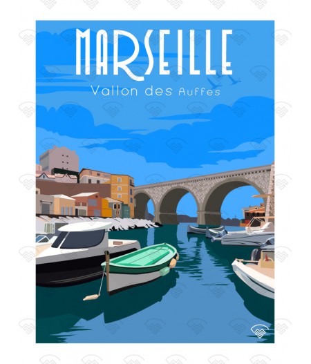 Carte Postale A6 Maison Landolfi - Marseille - Vallon des Auffes