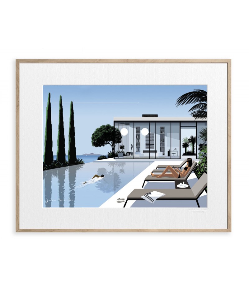 40x50 cm Jason Brooks 0003 Holiday Villa - Affiche Image Republic