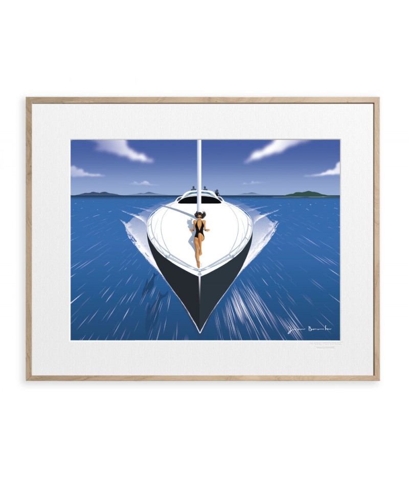 40x50 cm Jason Brooks 0006 Speedboat - Affiche Image Republic