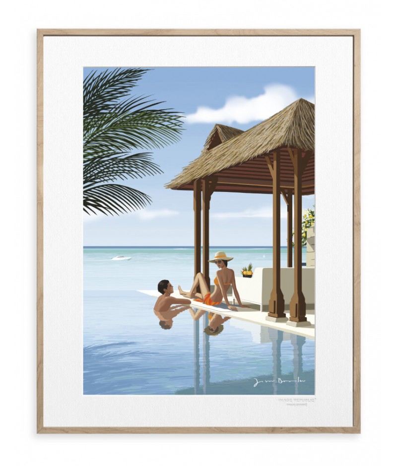 40x50 cm Jason Brooks 0009 Poolside Asia - Affiche Image Republic
